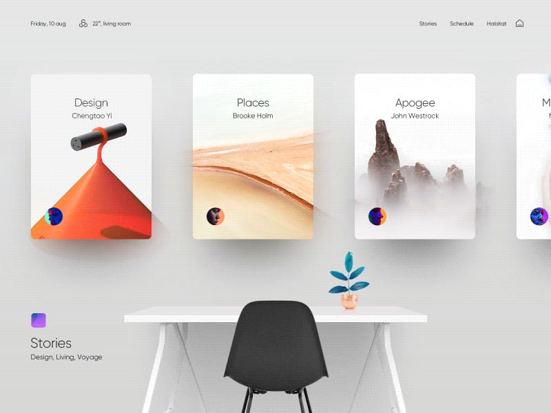 Web developer portfolio template - white desk